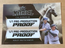 2024 Leaf Exotic ⚾ CAL Ripken Jr ADLEY Rutschman Acetate Pegasus #1/1 Orioles