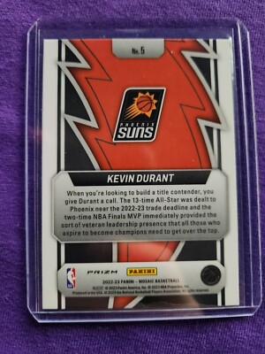 Kevin Durant 2022-23 Panini Mosaic Thunder Road # 5 - Phoenix Suns