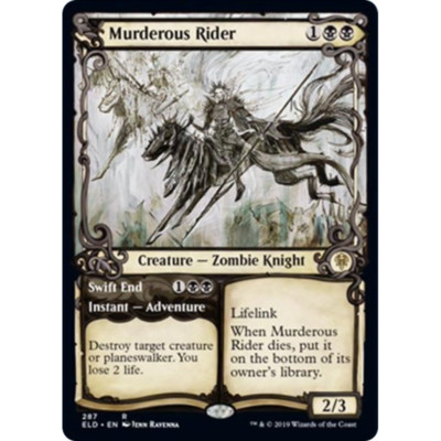 MTG - THRONE OF ELDRAINE - MURDEROUS RIDER - SHOWCASE FOIL - M/NM