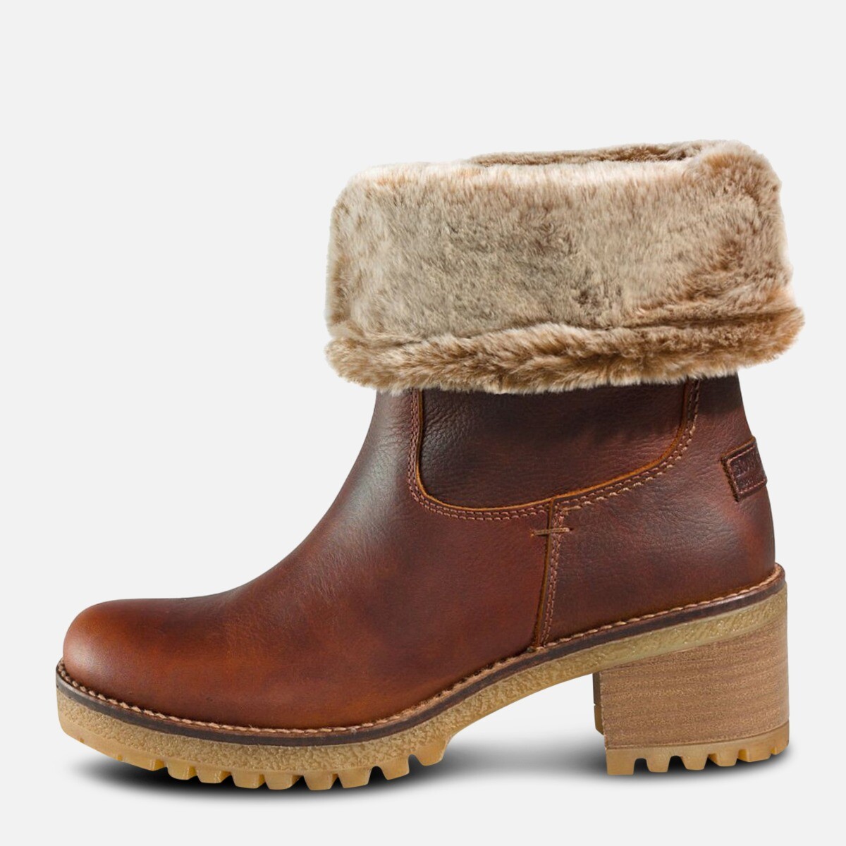 Ladies Panama Jack Chestnut Brown Fur Piola Boots