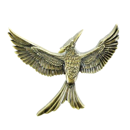 New - The Hunger Games Part 2 Gold Mockingjay Pin Katniss - Picture 2 of 4