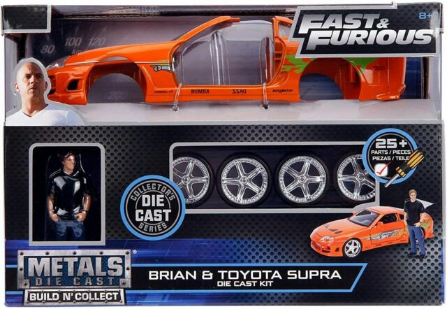 Jada 30699 Fast and Furious Brian's Toyota Supra 1/24 Model Kit Car With Figure for sale online