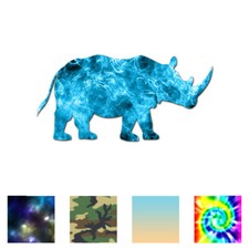 Rhino Rhinoceros Horn - Vinyl Decal Sticker - Multiple Patterns  Size - ebn2804