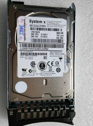 IBM 81Y9670 300GB SAS HDD 300 GB Internal 15000 RPM 2.5" Hard Drive - Picture 1 of 3