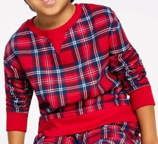 Charter Club Kids Cardinal Holiday Plaid Matching Crew-Neck Sweater Size 2T-3T
