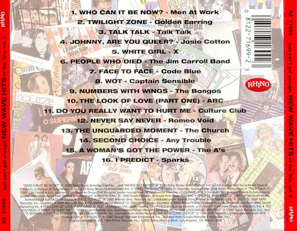 Just Can't Get Enough: New Wave Hits Of The '80s, Vol. 6 (1994