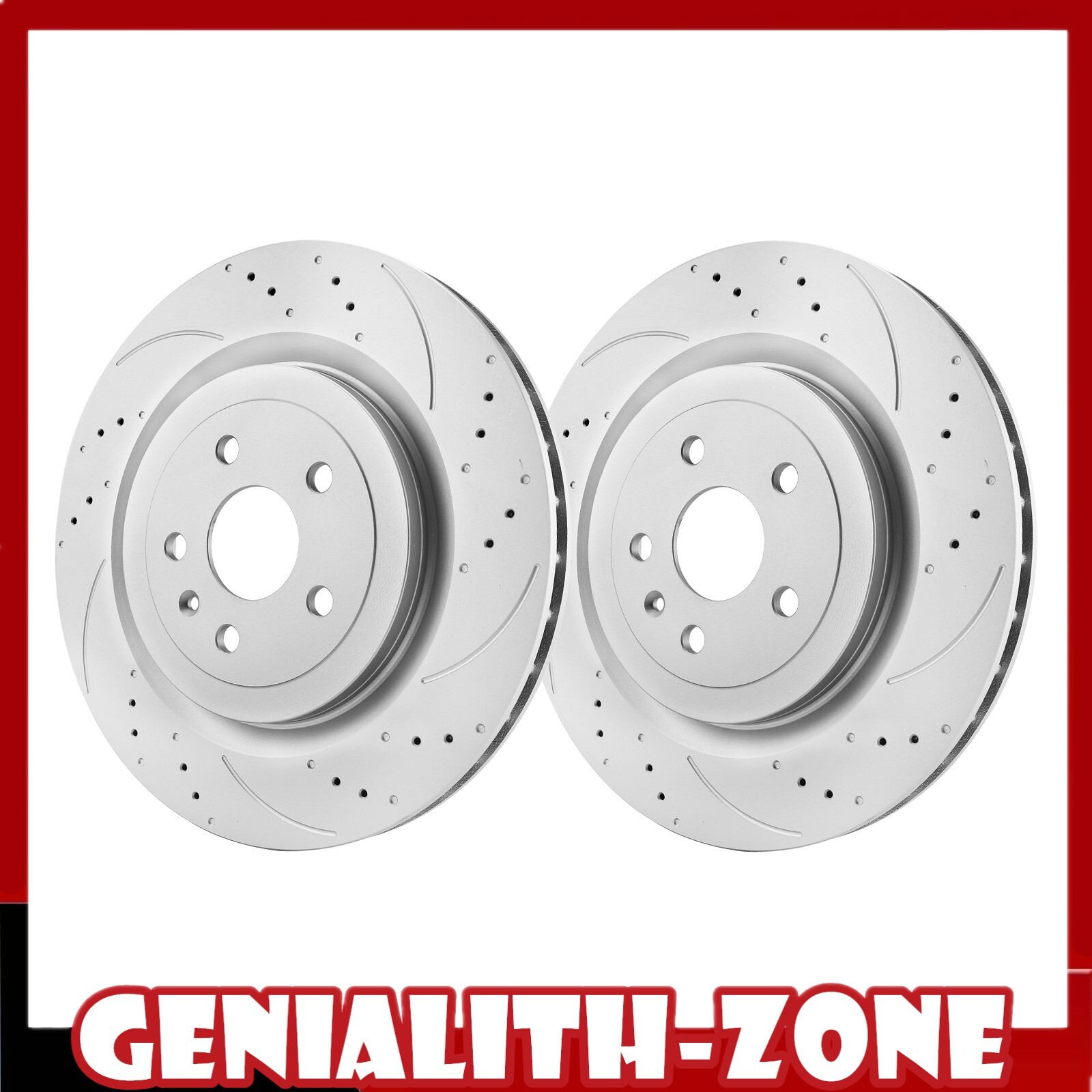 2009-2019 Cadillac CTS Rear Drilled & Slotted 14.37in Brake Rotors