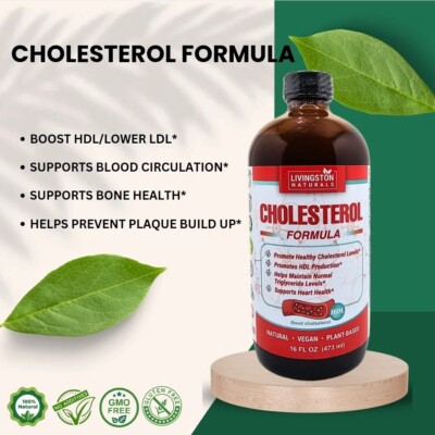 Cholesterol Formula By Livingston Natural Herbal Labs, Plant Based, 16 oz.