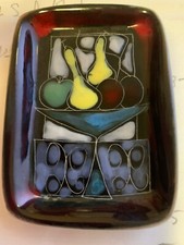 Lovely Tiny Dish 9cm by 5cm WV makers mark Fruit in Bowl