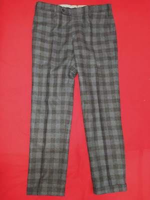 Germano Herren Schneiderhose kariert Gr. 48 Wolle Made in Italy