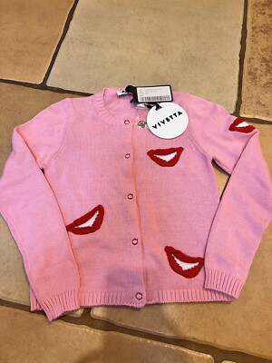 Vivetta Sweater Cardigan Floris in 300 Pink Size 38 NWT