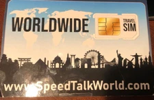SpeedTalk Mobile Travel SIM Card | Text & Data | Compatible with Unlocked 5G 4G 