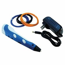 Velleman 3D Printing Pen with Yellow, Blue, and White ABS Filament