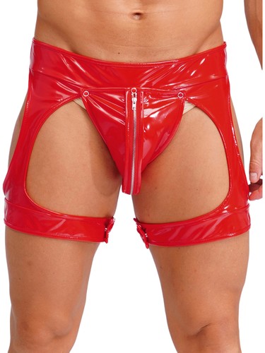 Mens Briefs Zipper Thong Night Club Underwear Cosplay Panties Bulge Pouch Open - Picture 11 of 64
