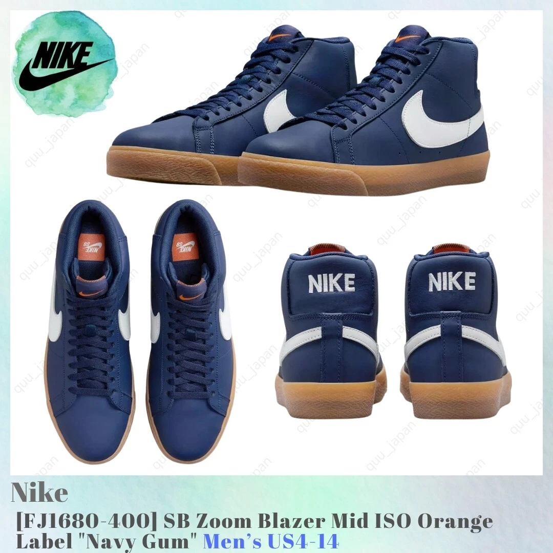 Nike Zoom Blazer ISO SB Mid Orange Label - White Navy for Sale