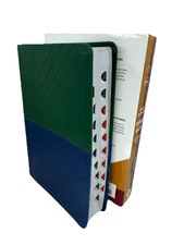 Biblia Bilingüe NKJV/RVR60, Biblia Bilingüe, Leathersoft,  Verde y Azul indice