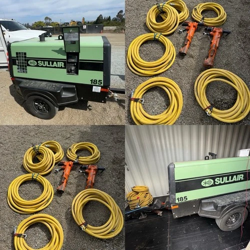 2024 Sullair 185 Air Compressor 20 HOURS! CAT Diesel 185 CFM Portable Compressor