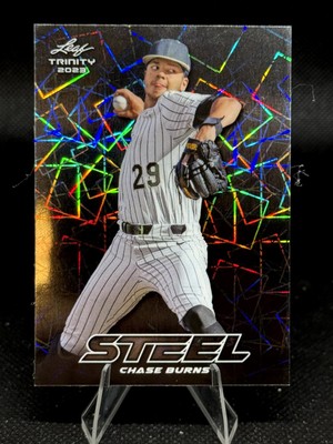 2023 Leaf Trinity Steel Lazer Silver - Chase Burns #S-14