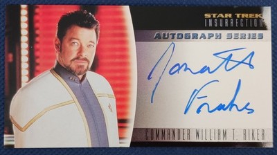 Star Trek Insurrection Jonathan Frakes as Riker A-2 Autograph Series 1998