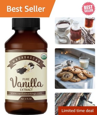 Rich & Creamy Bourbon Vanilla Extract - 4 fl oz for Unforgettable Baking Magic