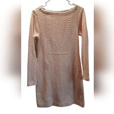 Anthroplogie Dress Womans XS Pink Textured Long Sleeve A-Line Sheath Party