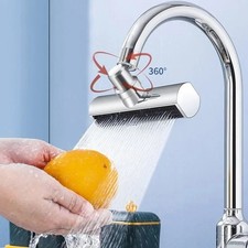 360 Rotating Kitchen Faucet Extender 3 Modes Water Tap Sprayer Swivel Sink Bath