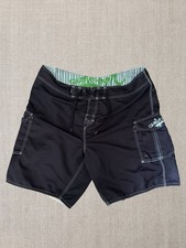 y2k Quiksilver black board shorts size 40 baggy board shorts vintage