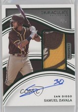 2023 Panini Immaculate Prospect Green 2/5 Samuel Zavala #35 Patch Auto 0lu0