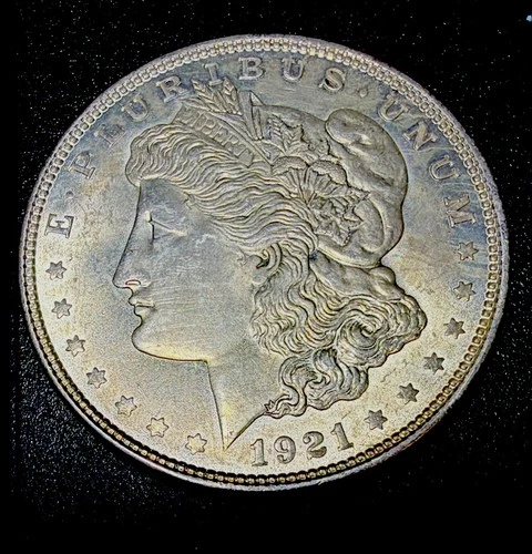 1921 MORGAN SILVER DOLLAR 90% Silver  -  AU/UNC