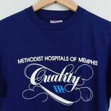 Vintage 80s Methodist Hospitals of Memphis Tee Hanes USA Made Single Stitch Sz S