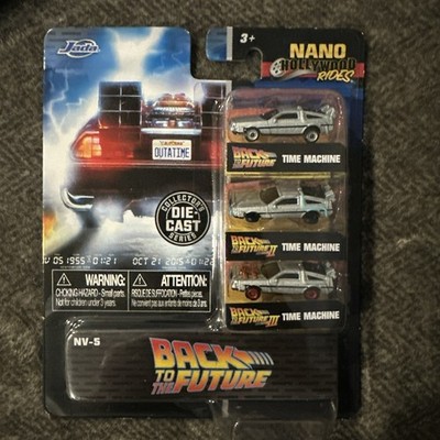 Jada Nano Hollywood Rides Back To The Future 3 Pack Delorean Time Machine 1 2 3