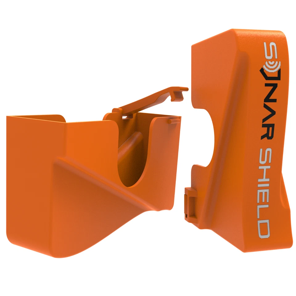 Garmin LiveScope Plus LVS34 Transducer Cover by Sonar Shield (Orange)