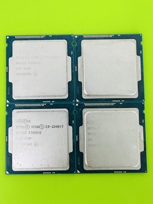 LOT OF 4: Intel Xeon E3-1246 V3 - 3.5GHz Quad-Core (SR1QZ) Processor - USED PULL