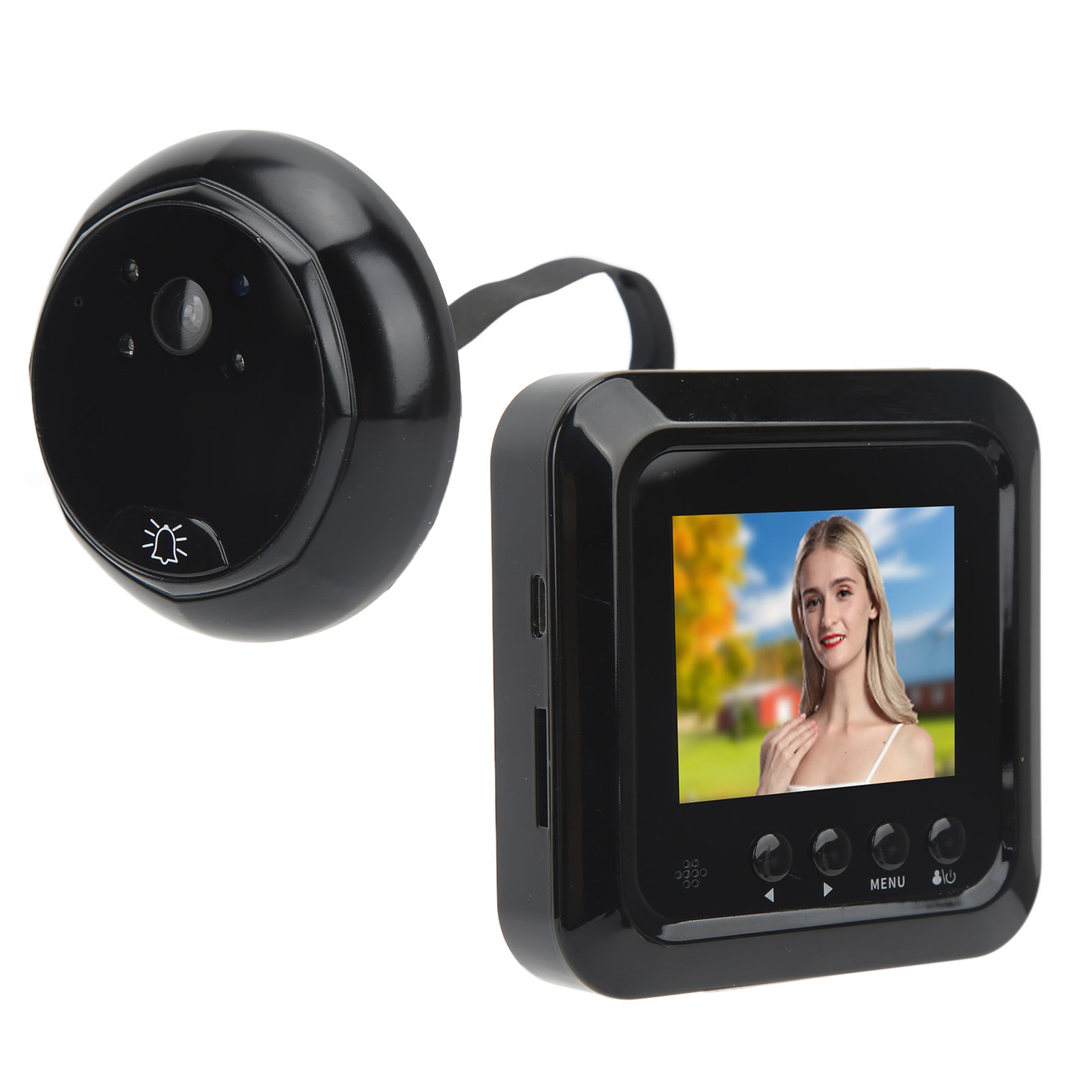 2.4in 1MP Smart Peephole Viewer Video Door Bell 160 Degree Wide Angle Infrared N