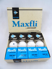 Vintage Maxfli Dunlop BLUE MAX Golf Balls Dozen 12 White Surlyn Cover In Box