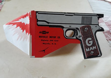 Vtg Mayville ND Chevrolet Advertising Stand Up Display Figural Sign G Man Gun