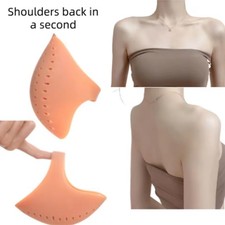 Unisex Shapewear Seamless Right-angled Shoulders Silicone Shoulder Pads 1 Pair