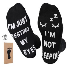 Funny Socks for Dad "I'm Not Sleeping" Gift for Men Husband Grandpa