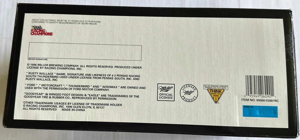 Racing Champions #2 Rusty Wallace Ford Taurus 1:24 Scale Pit Stop Show Case - Image 4 of 4