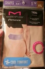 Maidenform Flexees Beige Thong Size 3XL