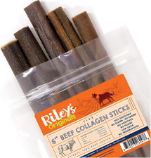 6 Inch Beef Collagen Sticks for Dogs, Collagen Chews for Dogs, Bully Stick  Raw