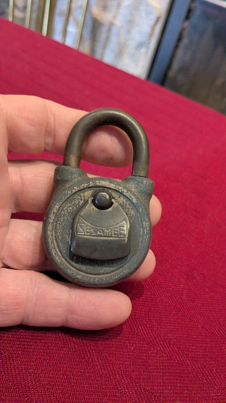 Rare Antique Sesamee Combination Lock Padlock Old Vintage Collectible Collector