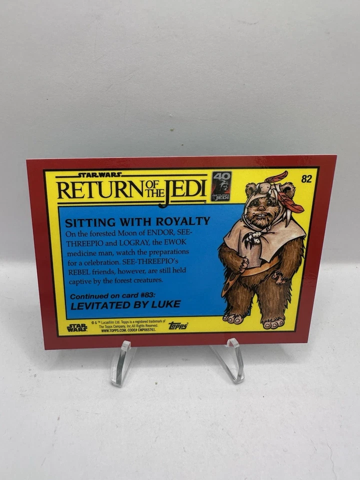 2023 Sapphire Sitting with Royalty /75 AQUA REFRACTOR #82 Star Wars - Image 2 of 2