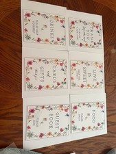 Set Of 6 Clear Acrylic Wedding/Party Signs