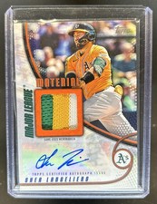 2025 Topps Update Shea Langeliers Major League Material Patch Auto Orange #/25