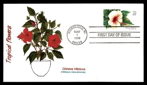 Mayfairstamps US 1999 Hawaii Chinese hibiscus tropical flowers first day cover a