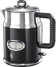Russell Hobbs Retro Kettle Black  (EU Plug + UK Adapter)