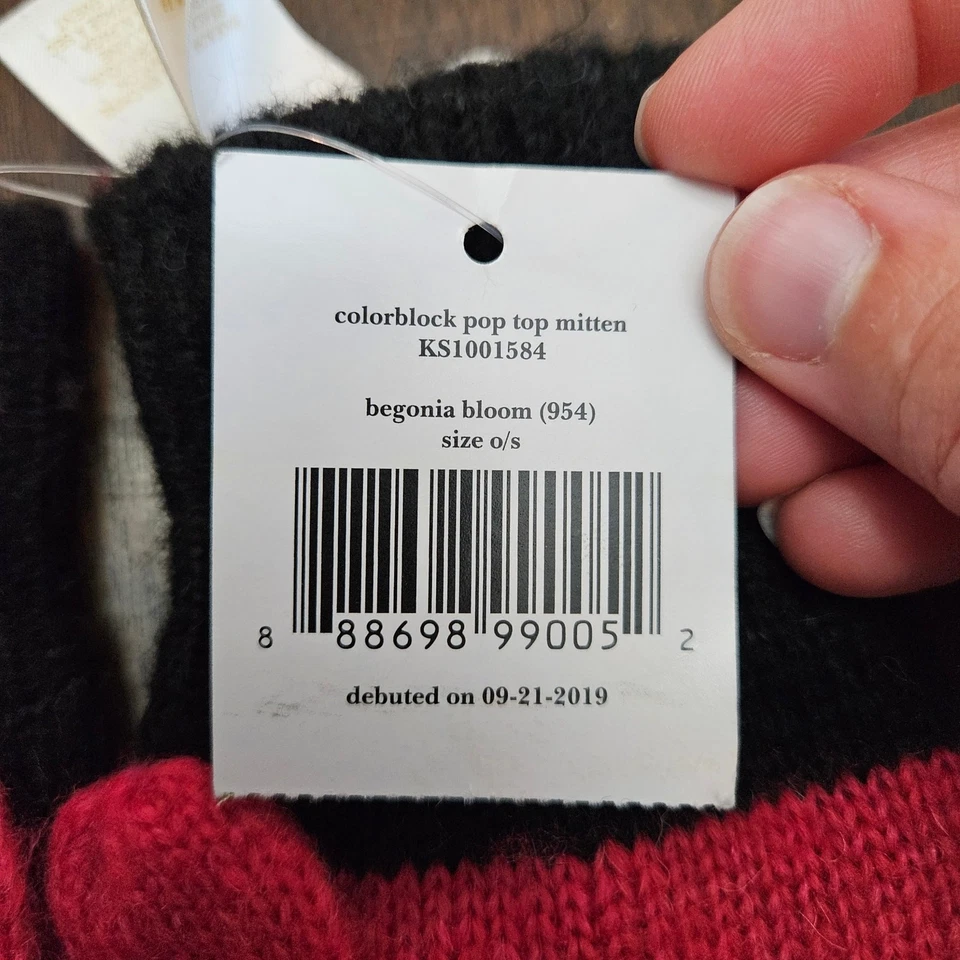 Mitones Kate Spade Pop-Top para mujer talla única bloques de colores convertibles acogedores Foto 4 de 4