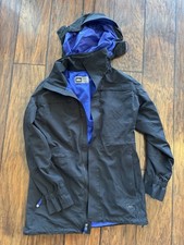 REI Women  s Small Black Purple Jacket Light Weight Detachable Zipper Hood