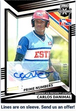 2022 Panini Elite Extra Edition #196 Carlos Danimal Prime Numbers A #/185